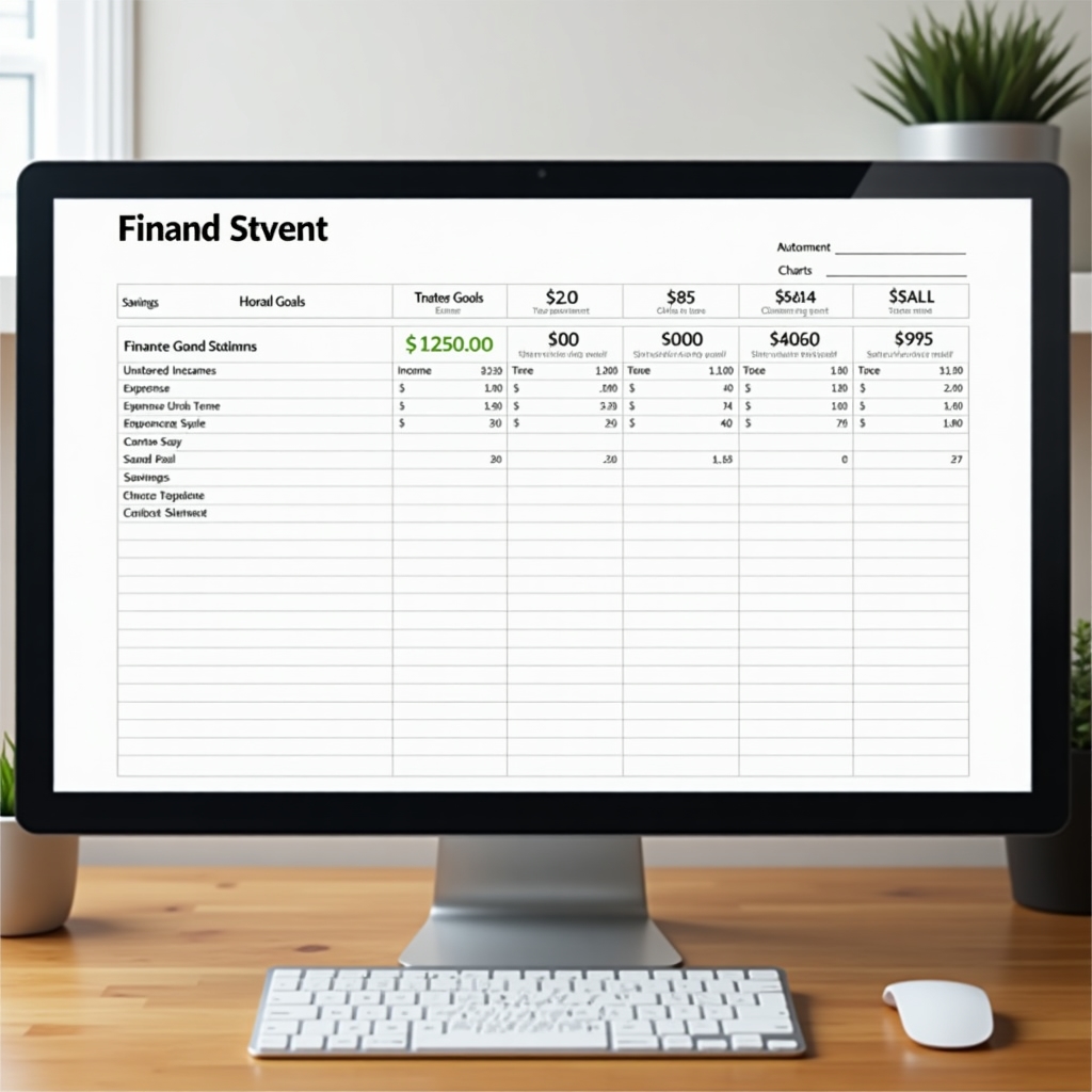 Шаблон электронной таблицы для учета личных финансов с формулами и графиками